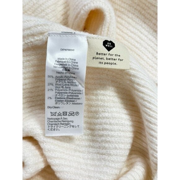 Madewell Melwood Square-Neck Sweater Wool Blend Coziest Yarn Size M Style NG731 - Picture 8 of 9